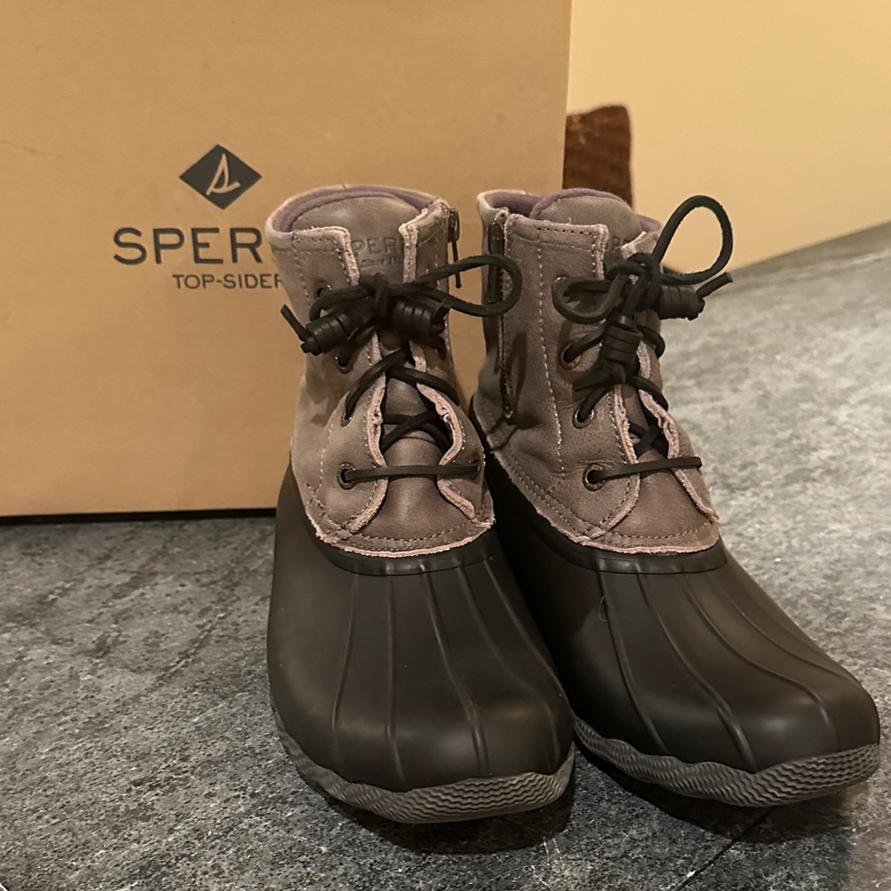 Sperry Top-Sider Black and Gray Duck Boots